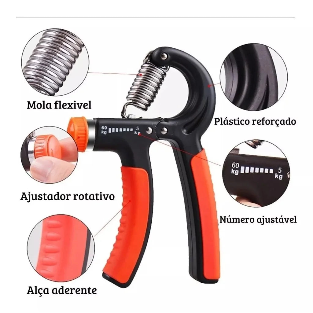 Hand Grip Mola Com Ajuste 5kg A 60kg Fisioterapia